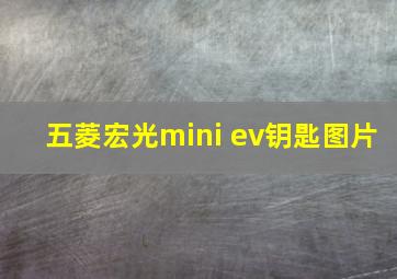 五菱宏光mini ev钥匙图片